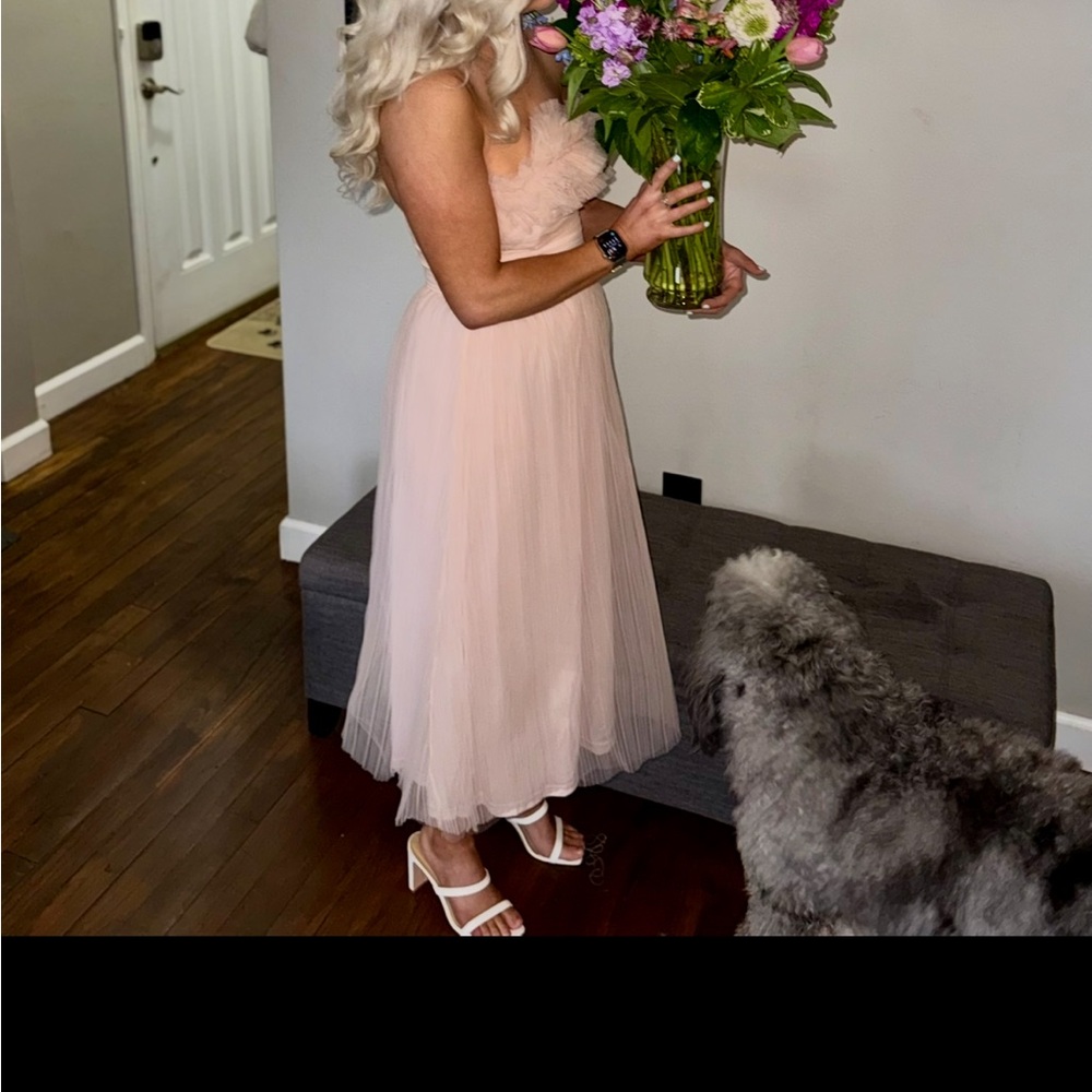 Lulu's Blush Pink Midi Dress